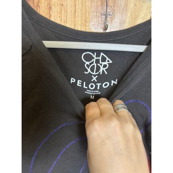 Peloton Chaser Paint Splatter Crewneck Sweatshirt Women's Size M - Picture 3 of 4